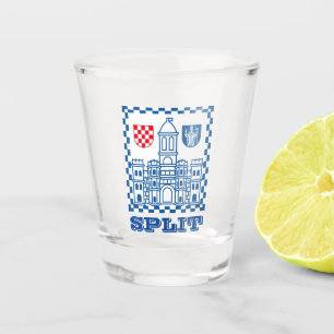 Wappen Split, Kroatien Schnapsglas