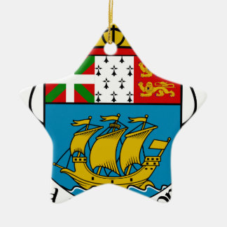 Wappen St. Pierre und Miquelon (Frankreich) Keramikornament