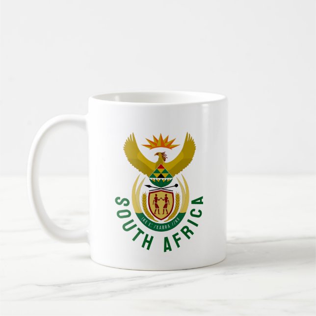 Wappen Südafrikas Kaffeetasse (Links)