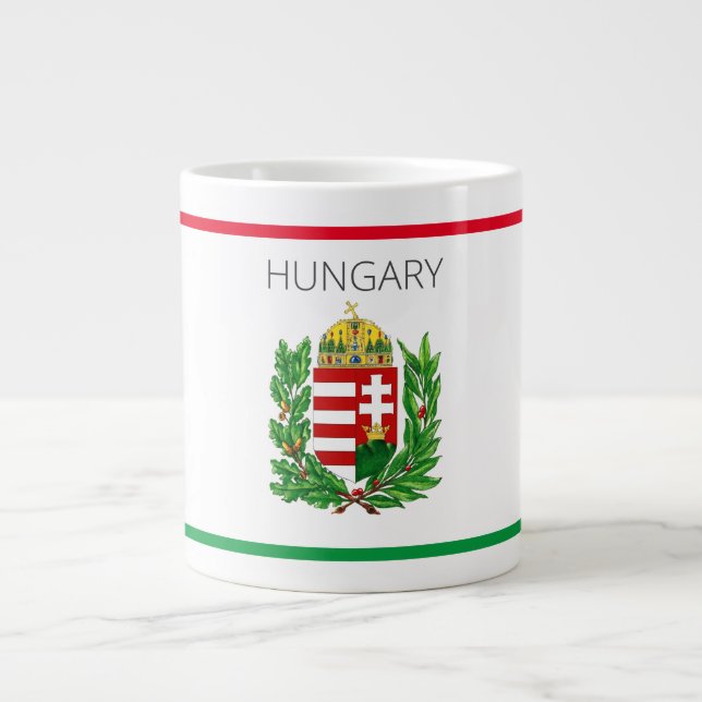 Wappen Ungarn Budapest Geschenke Jumbo-Tasse (Vorderseite)