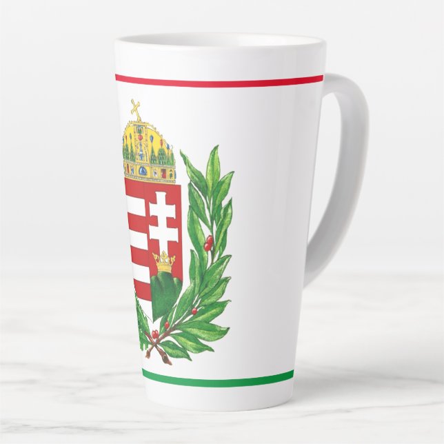 Wappen Ungarn Budapest Geschenke Milchtasse (Rechte Ecke)