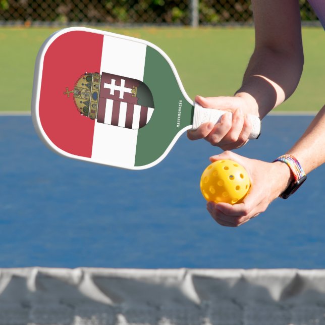 Wappen Ungarns Pickleball Schläger (InSitu)