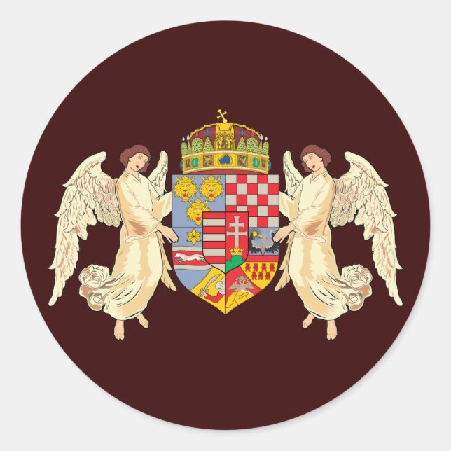Wappen Ungarns Runder Aufkleber (Vorderseite)