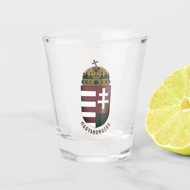 Wappen Ungarns Schnapsglas (Vorderseite)