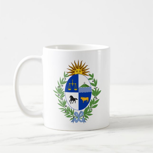 Wappen Uruguays Kaffeetasse (Links)