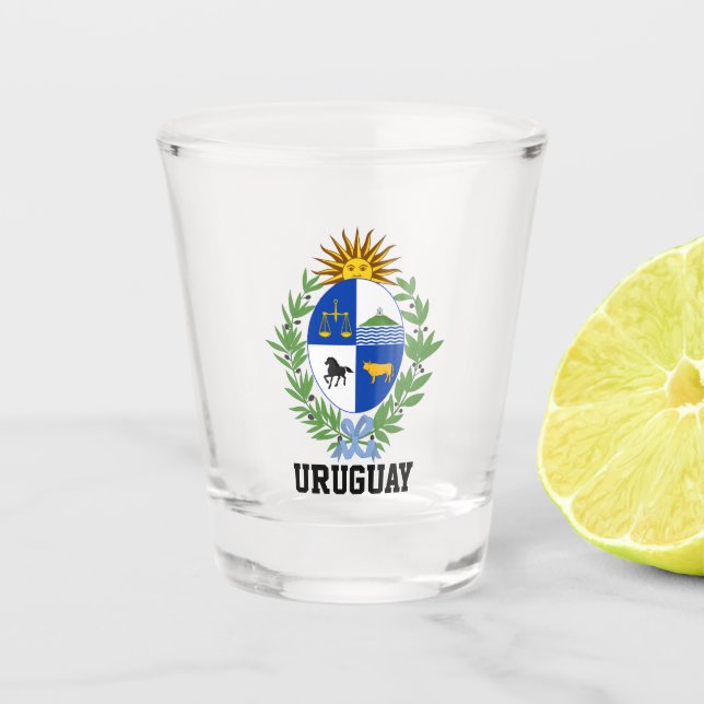 Wappen Uruguays Schnapsglas (Vorderseite)