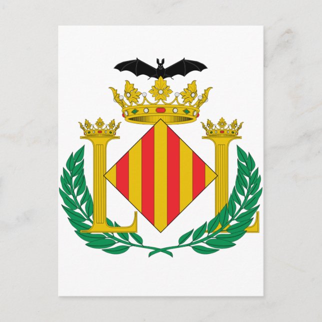 Wappen Valencias (Spanien) Postkarte (Vorderseite)