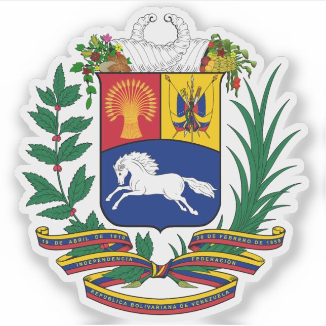 Wappen Venezuelas Aufkleber (Vorderseite)