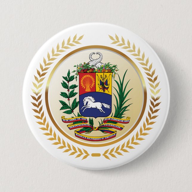 Wappen Venezuelas Button (Vorderseite)