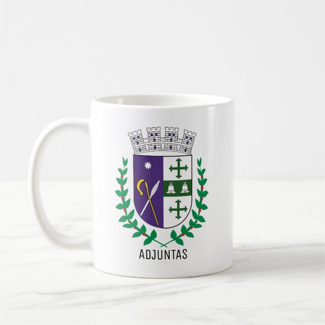 Wappen von Adjuntas, Puerto Rico Kaffeetasse (Links)