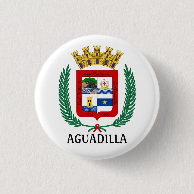 Wappen von Aguadilla, Puerto Rico Button (Vorderseite)