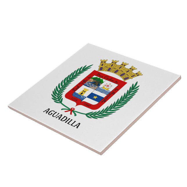 Wappen von Aguadilla, Puerto Rico Fliese (Seite)