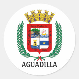 Wappen von Aguadilla, Puerto Rico Runder Aufkleber