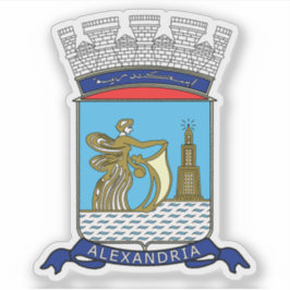 Wappen von Alexandria, Ägypten Aufkleber