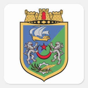 Wappen von Algier Quadratischer Aufkleber