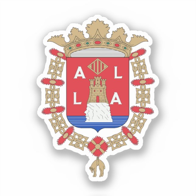Wappen von Alicante, Spanien Aufkleber (Vorderseite)