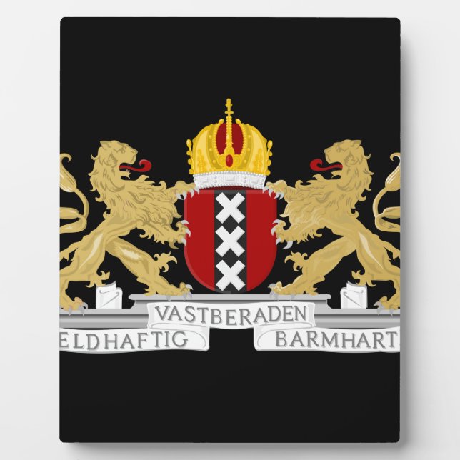 Wappen von Amsterdam Fotoplatte (Vorderseite)