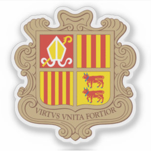 Wappen von Andorra Aufkleber