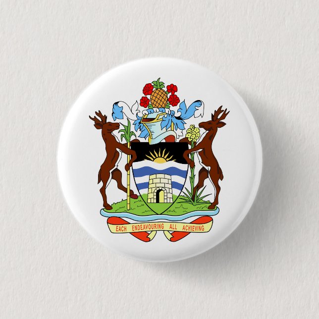 Wappen von Antigua und Barbuda Button (Vorderseite)