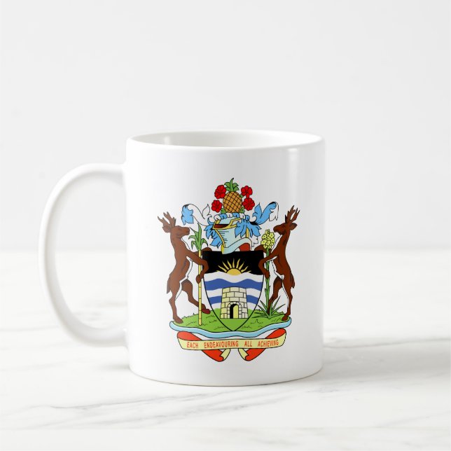 Wappen von Antigua und Barbuda Kaffeetasse (Links)