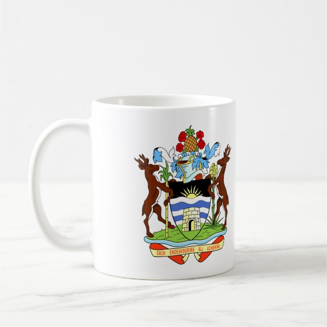 Wappen von Antigua und Barbuda Kaffeetasse (Links)