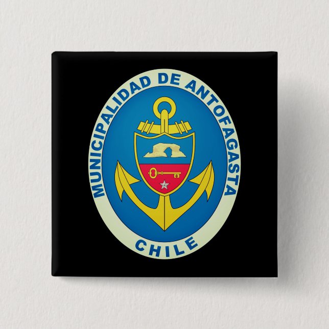 Wappen von Antofagasta, Chile Button (Vorderseite)