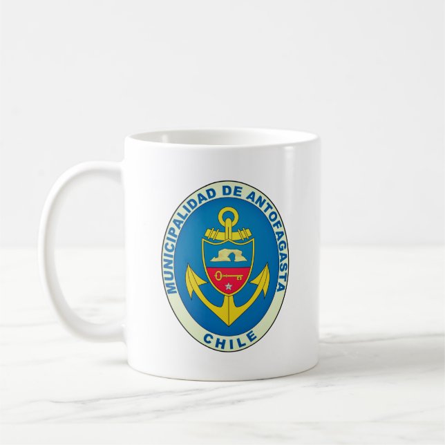 Wappen von Antofagasta, Chile Kaffeetasse (Links)