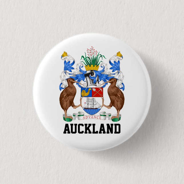 Wappen von Auckland, NZ Button (Vorderseite)