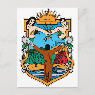 Wappen von Baja California Mexiko Offiziell Postkarte