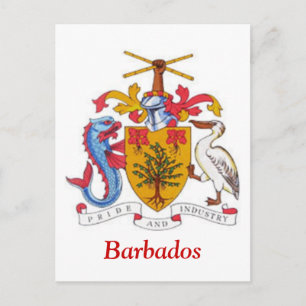 Wappen von Barbados Postkarte