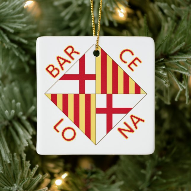 Wappen von Barcelona Keramikornament (Baum)
