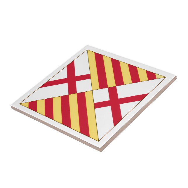 Wappen von Barcelona (ohne Krone) Fliese (Seite)
