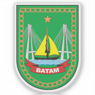 Wappen von Batam, Indonesien Aufkleber
