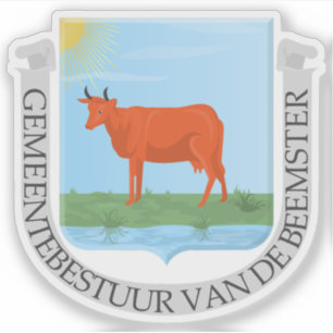 Wappen von Beemster, Niederlande Aufkleber