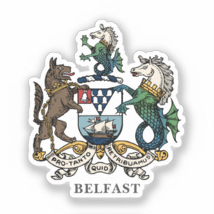 Wappen von Belfast Aufkleber