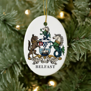 Wappen von Belfast Keramik Ornament