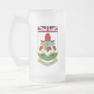 Wappen von Bermuda Mattglas Bierglas