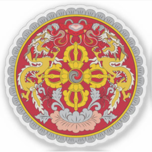 Wappen von Bhutan Aufkleber
