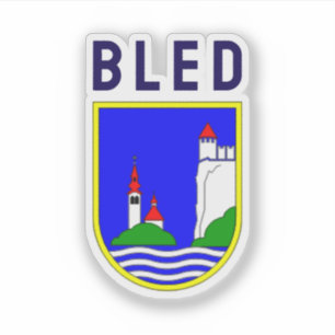 Wappen von Bled, Slowenien Aufkleber