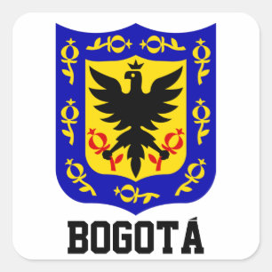 Wappen von Bogotá, Kolumbien Quadratischer Aufkleber