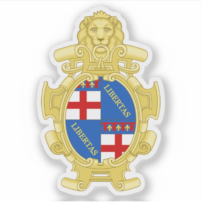 Wappen von Bologna, Italien Aufkleber (Vorderseite)