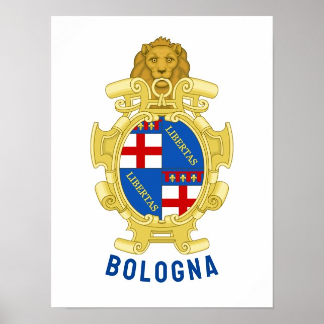 Wappen von Bologna - Italien Poster (Vorne)