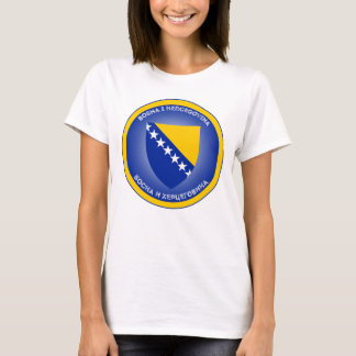 Wappen von Bosnien und Herzegowina Kreisform T-Shirt