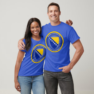 Wappen von Bosnien und Herzegowina Kreisform T-Shirt