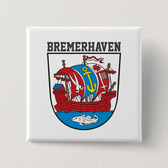 Wappen von Bremerhaven, Deutschland Button (Vorderseite)