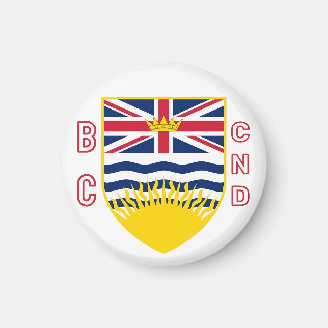 Wappen von British Columbia - CND Magnet (Vorne)