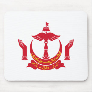 Wappen von Brunei Landeswappen Symbol Emblem Flagg Mousepad