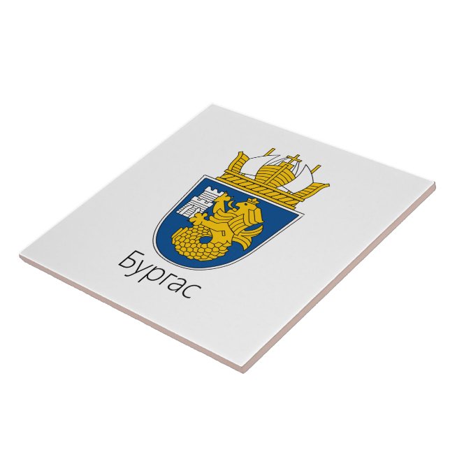 Wappen von Burgas, Bulgarien Fliese (Seite)