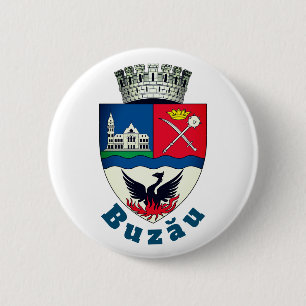 Wappen von Buzău, Rumänien Button