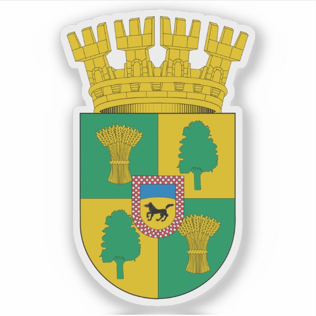 Wappen von Cabrero, Chile Aufkleber (Vorderseite)